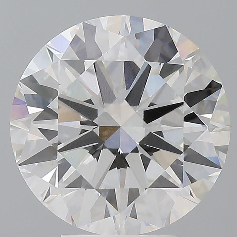 5.56 Carat Round Shaped, Excellent Cut, F Color, VVS2 Clarity, IGI Certified Lab Grown Diamond