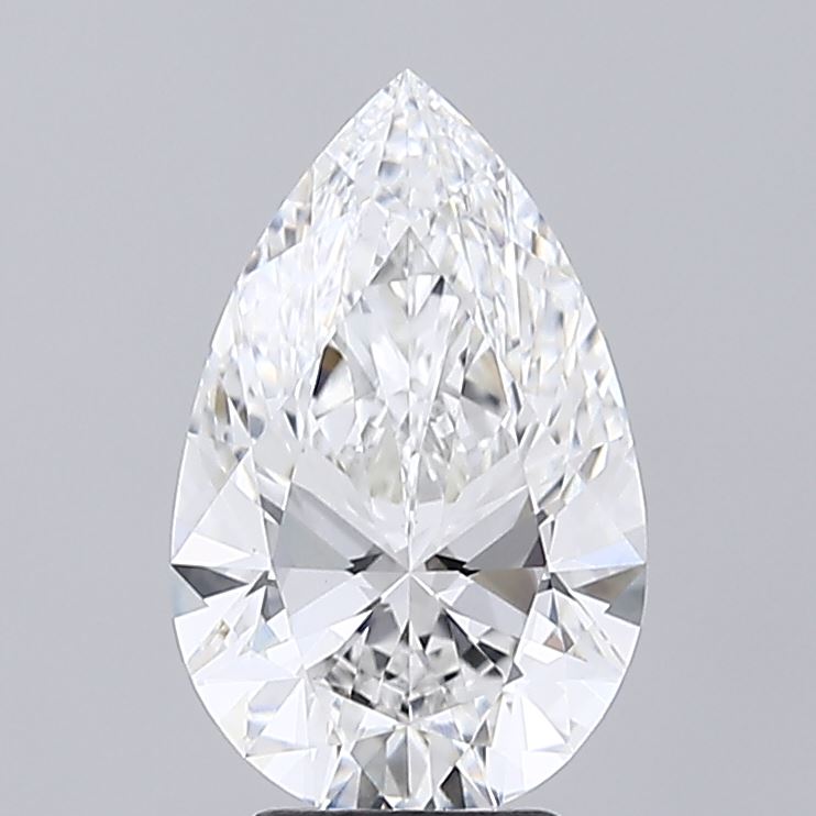 4.07 Carat Pear Shaped, Ideal Cut, E Color, VVS2 Clarity, IGI Certified Lab Grown Diamond