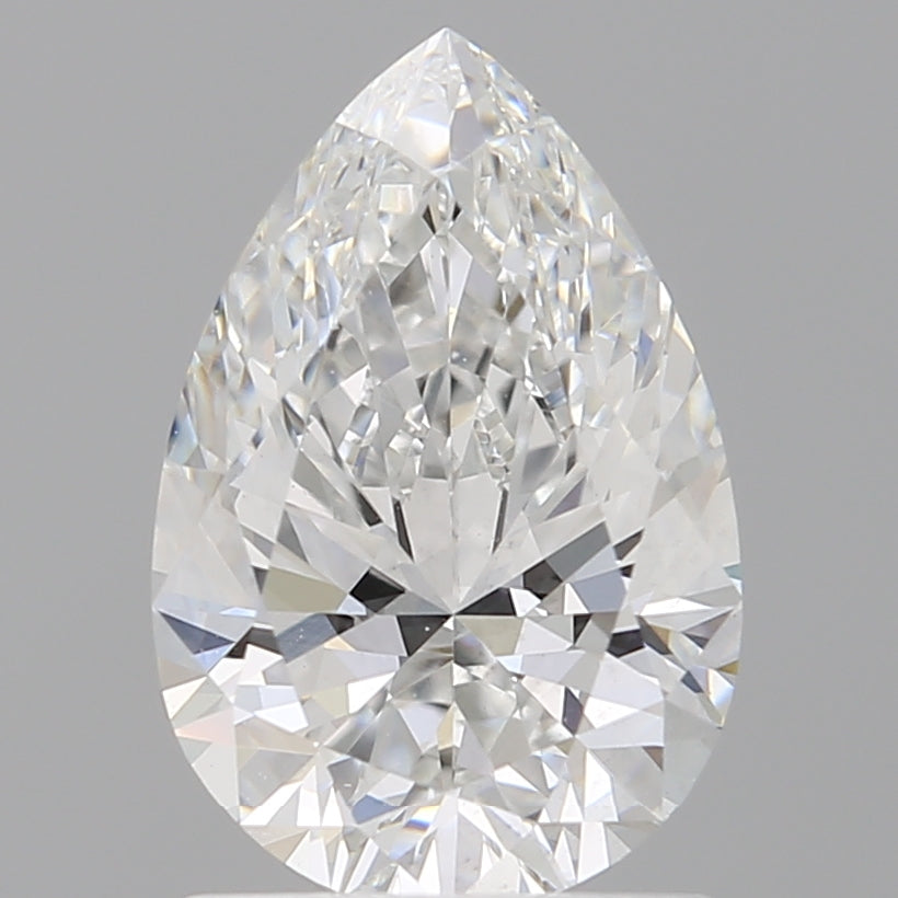 1.54 Carat Pear Shaped, Ideal Cut, E Color, VVS2 Clarity, IGI Certified Lab Grown Diamond