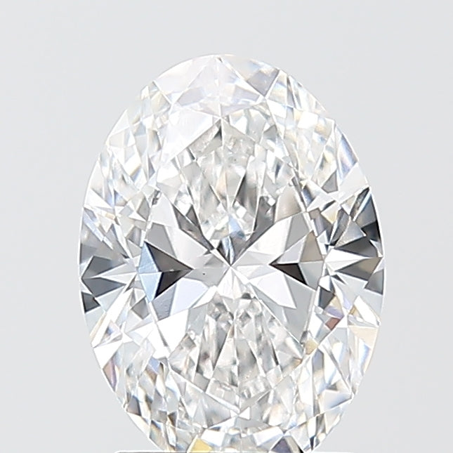 1.52 Carat Oval Shaped, Ideal Cut, D Color, VVS2 Clarity, IGI Certified Lab Grown Diamond