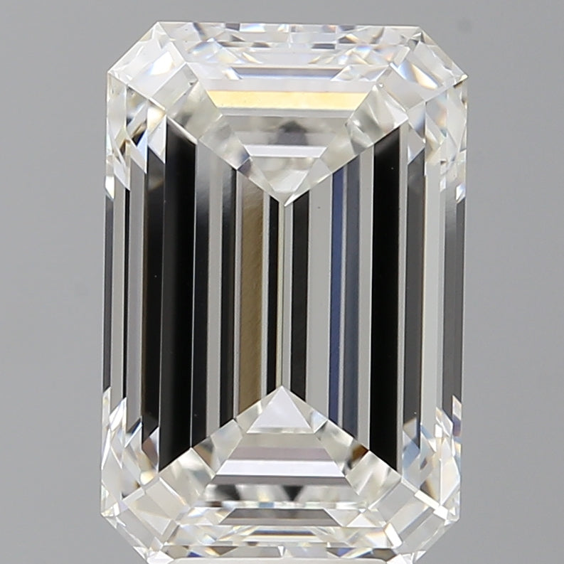 7.09 Carat Emerald Shaped, Ideal Cut, F Color, VS1 Clarity, IGI Certified Lab Grown Diamond