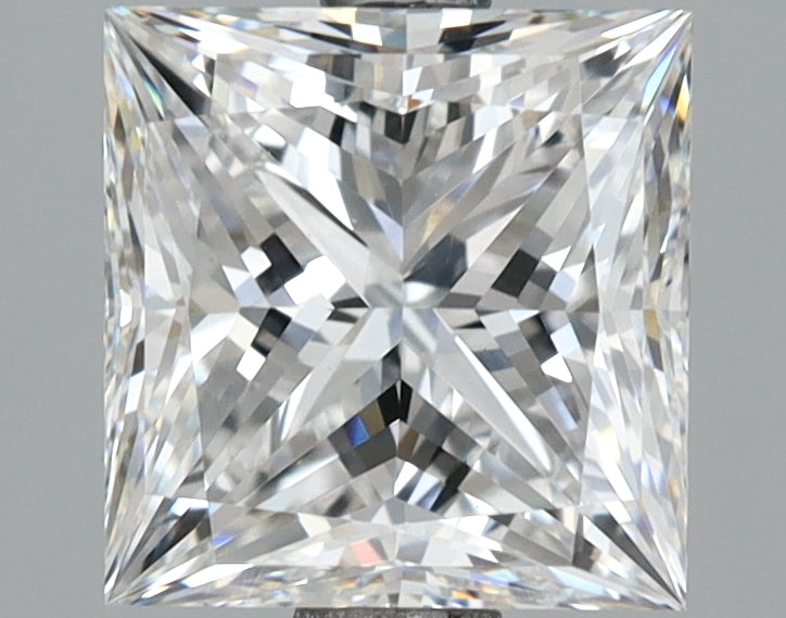 2.63 Carat Princess Shaped, Ideal Cut, E Color, VVS2 Clarity, IGI Certified Lab Grown Diamond