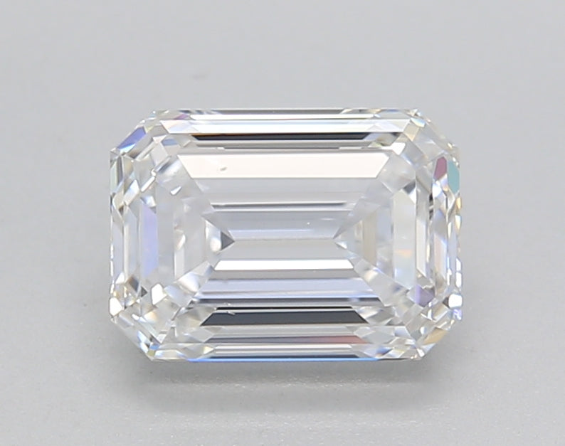 1.53 Carat Emerald Shaped, Ideal Cut, E Color, VS2 Clarity, GIA Certified Lab Grown Diamond