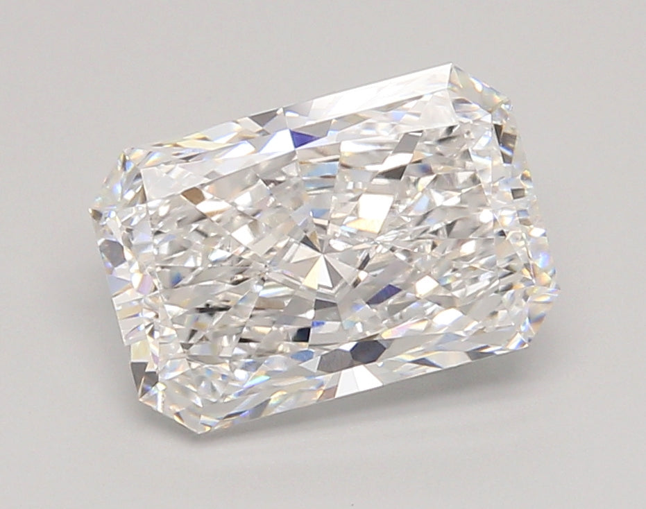 3.01 Carat Radiant Shaped, Ideal Cut, E Color, VVS2 Clarity, IGI Certified Lab Grown Diamond