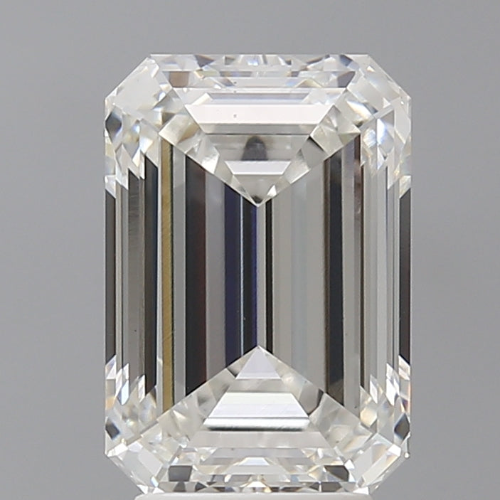 4.08 Carat Emerald Shaped, Ideal Cut, F Color, VS1 Clarity, IGI Certified Lab Grown Diamond