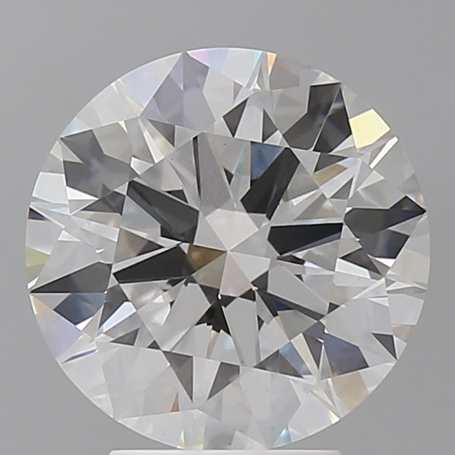 4.10 Carat Round Shaped, Ideal Cut, F Color, VVS2 Clarity, IGI Certified Lab Grown Diamond