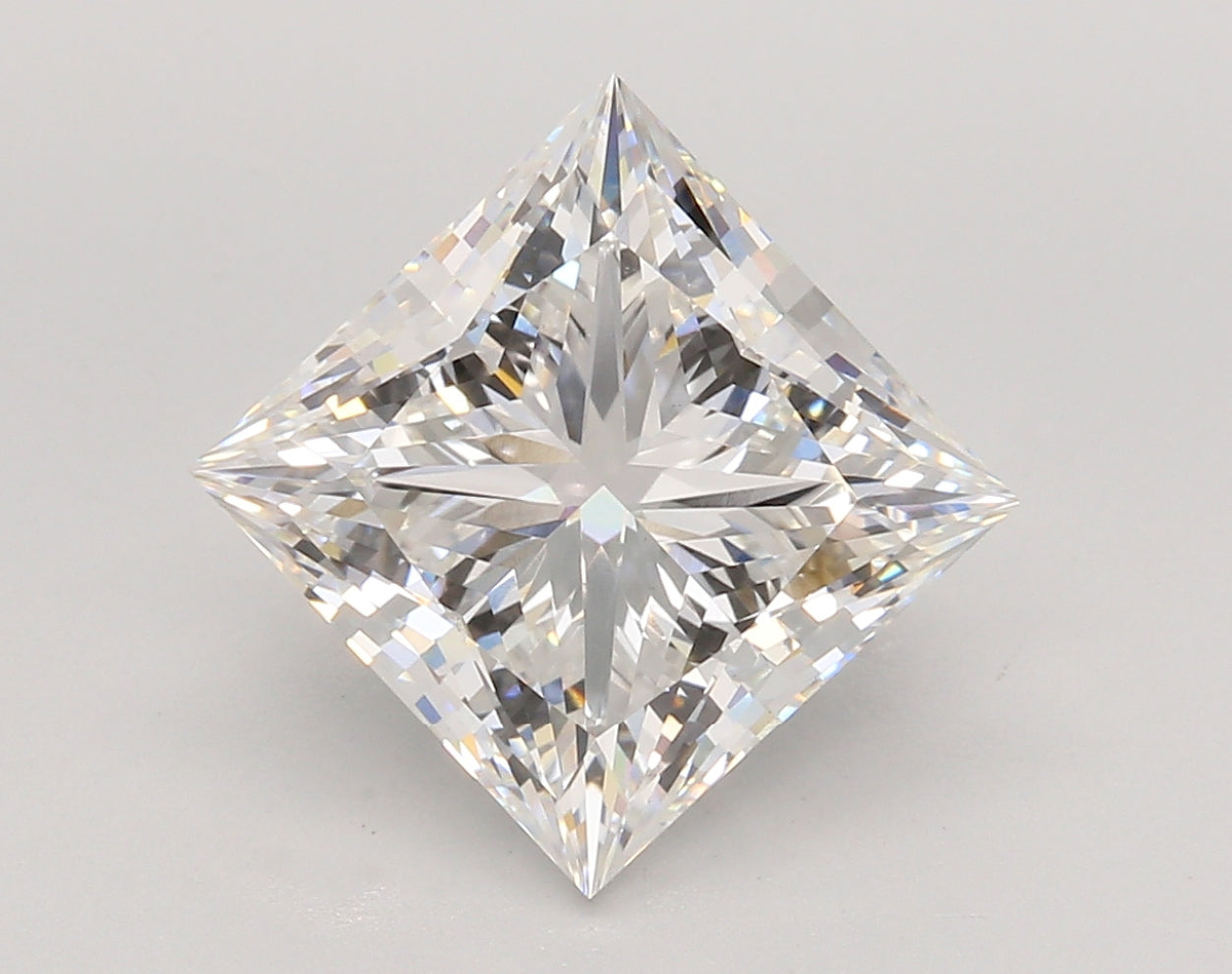 5.03 Carat Princess Shaped, Ideal Cut, E Color, VS1 Clarity, IGI Certified Lab Grown Diamond