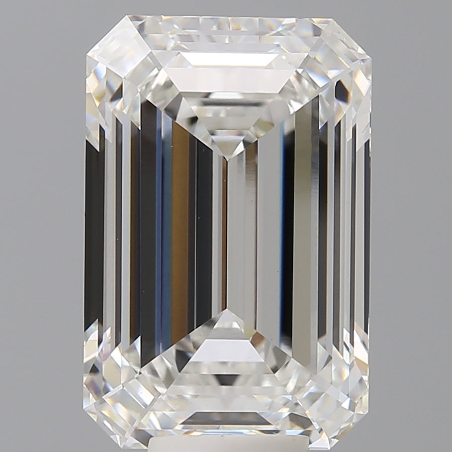10.59 Carat Emerald Shaped, Ideal Cut, F Color, VVS2 Clarity, IGI Certified Lab Grown Diamond