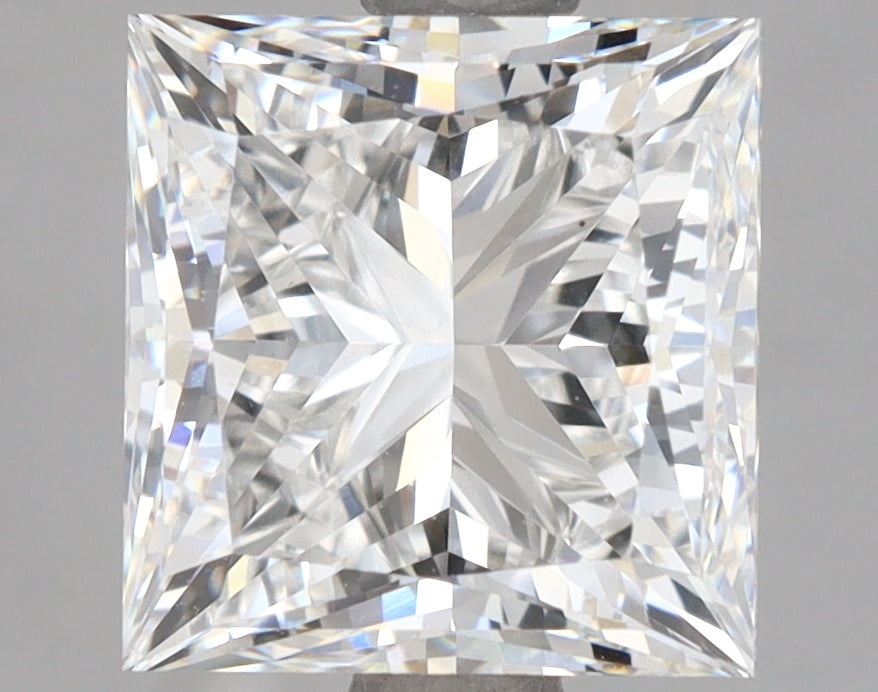 3.07 Carat Princess Shaped, Ideal Cut, F Color, VS1 Clarity, IGI Certified Lab Grown Diamond