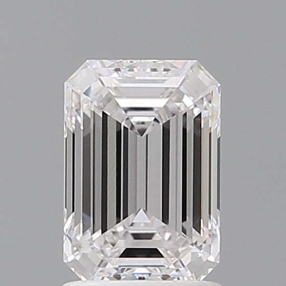 1.57 Carat Emerald Shaped, Ideal Cut, D Color, VVS2 Clarity, IGI Certified Lab Grown Diamond