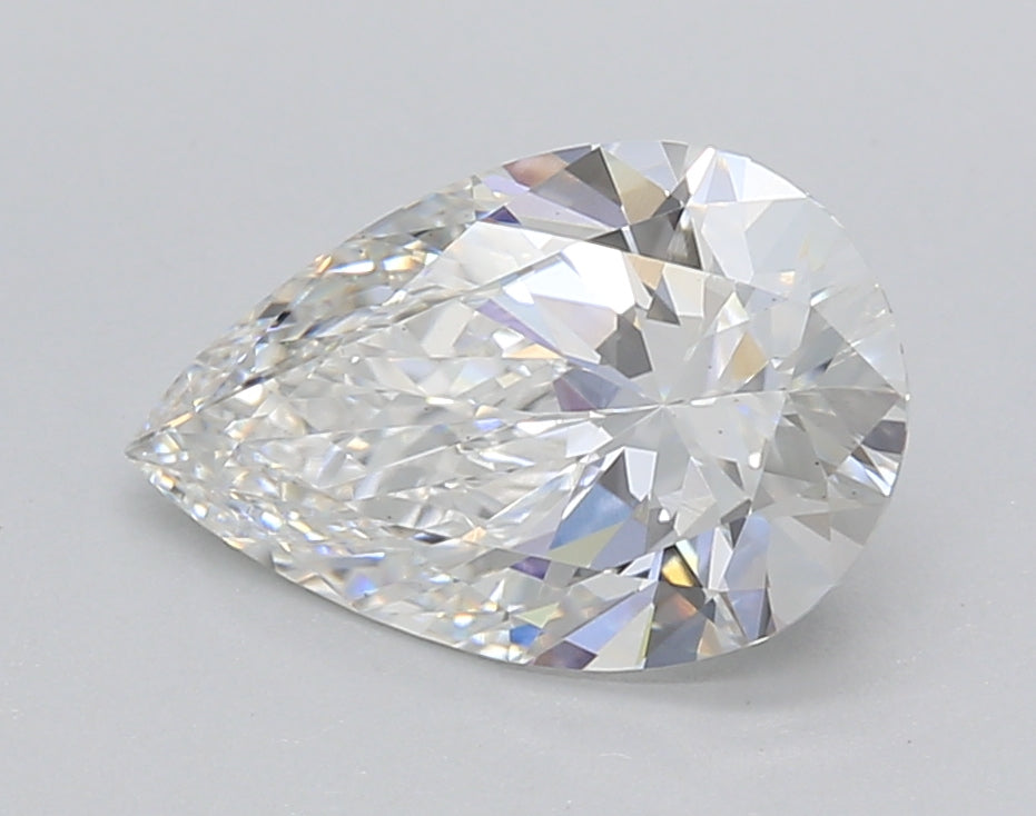 2.02 Carat Pear Shaped, Excellent Cut, E Color, VS1 Clarity, IGI Certified Lab Grown Diamond