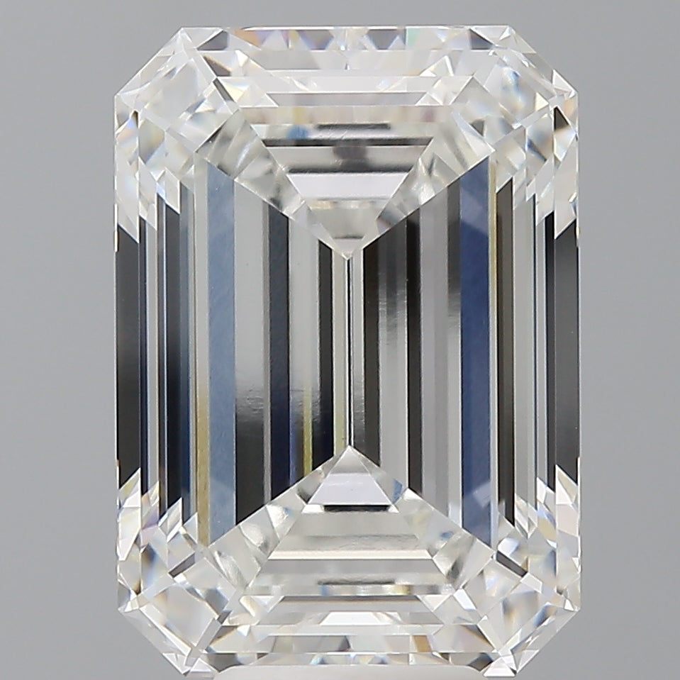 8.60 Carat Emerald Shaped, Ideal Cut, F Color, VVS2 Clarity, IGI Certified Lab Grown Diamond