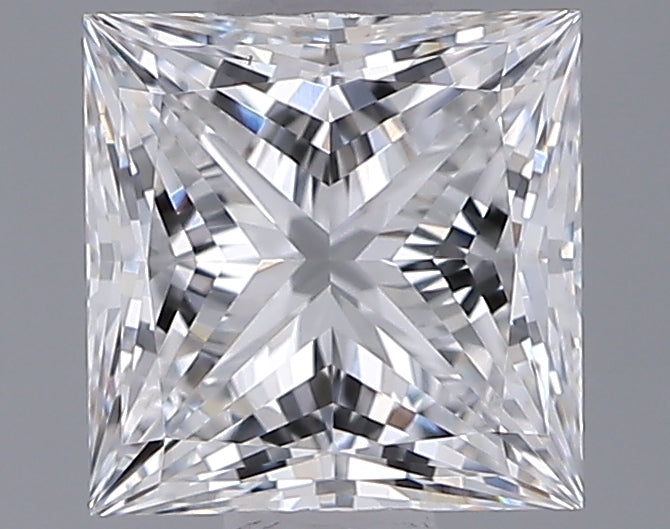 1.04 Carat Princess Shaped, Ideal Cut, D Color, VVS2 Clarity, IGI Certified Lab Grown Diamond