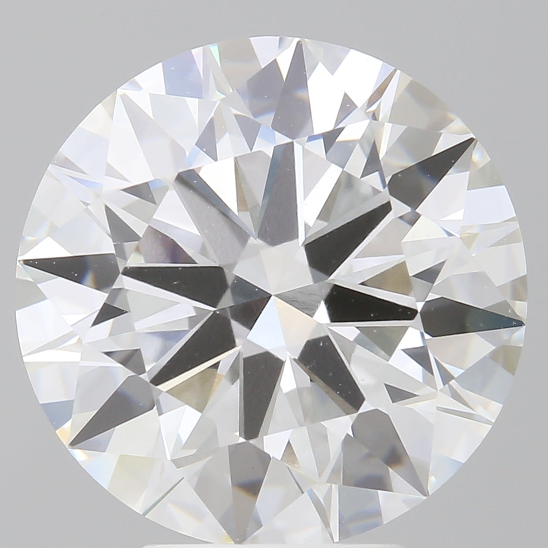 5.59 Carat Round Shaped, Ideal Cut, E Color, VVS2 Clarity, IGI Certified Lab Grown Diamond