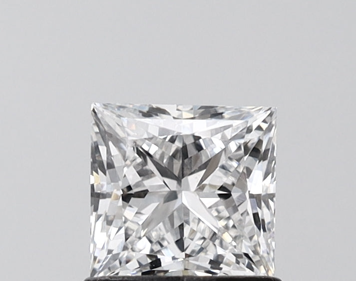 1.01 Carat Princess Shaped, Ideal Cut, D Color, VVS2 Clarity, IGI Certified Lab Grown Diamond