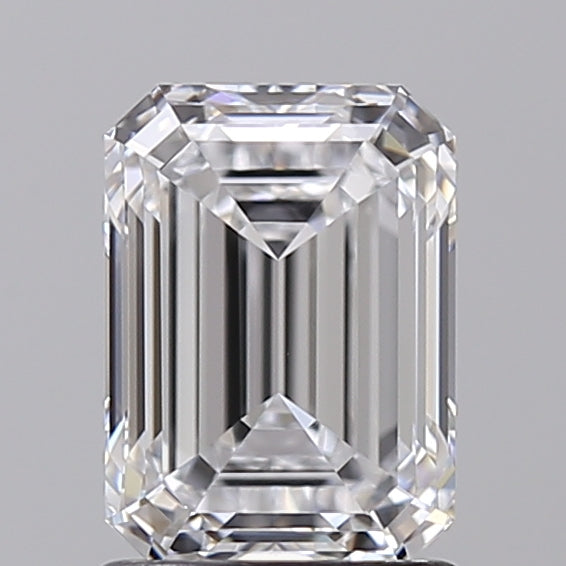 1.55 Carat Emerald Shaped, Ideal Cut, D Color, VVS2 Clarity, GIA Certified Lab Grown Diamond