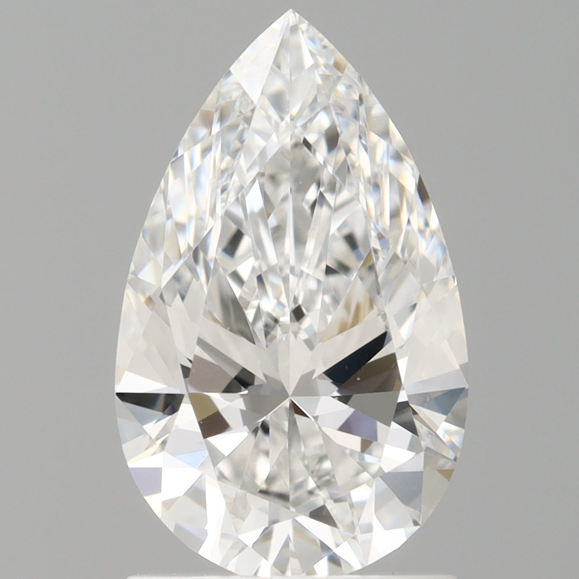 1.50 Carat Pear Shaped, Ideal Cut, E Color, VVS2 Clarity, IGI Certified Lab Grown Diamond