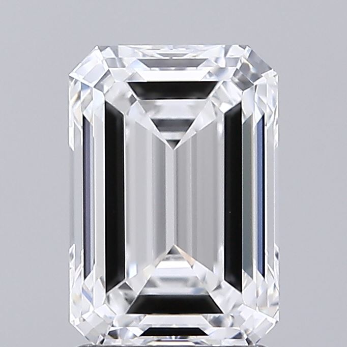 2.05 Carat Emerald Shaped, Ideal Cut, E Color, VVS1 Clarity, IGI Certified Lab Grown Diamond
