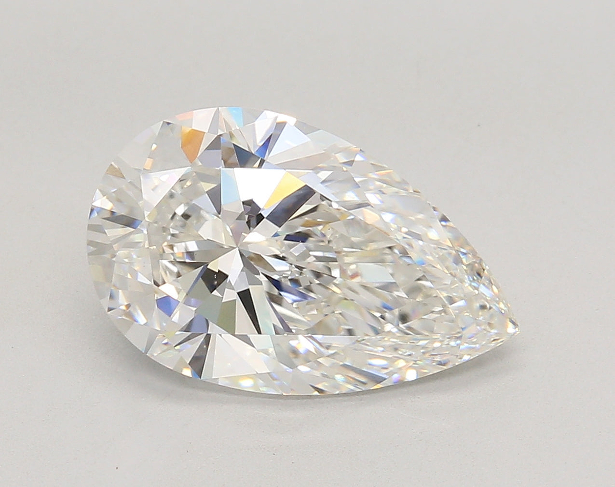 4.51 Carat Pear Shaped, Ideal Cut, F Color, VS1 Clarity, IGI Certified Lab Grown Diamond