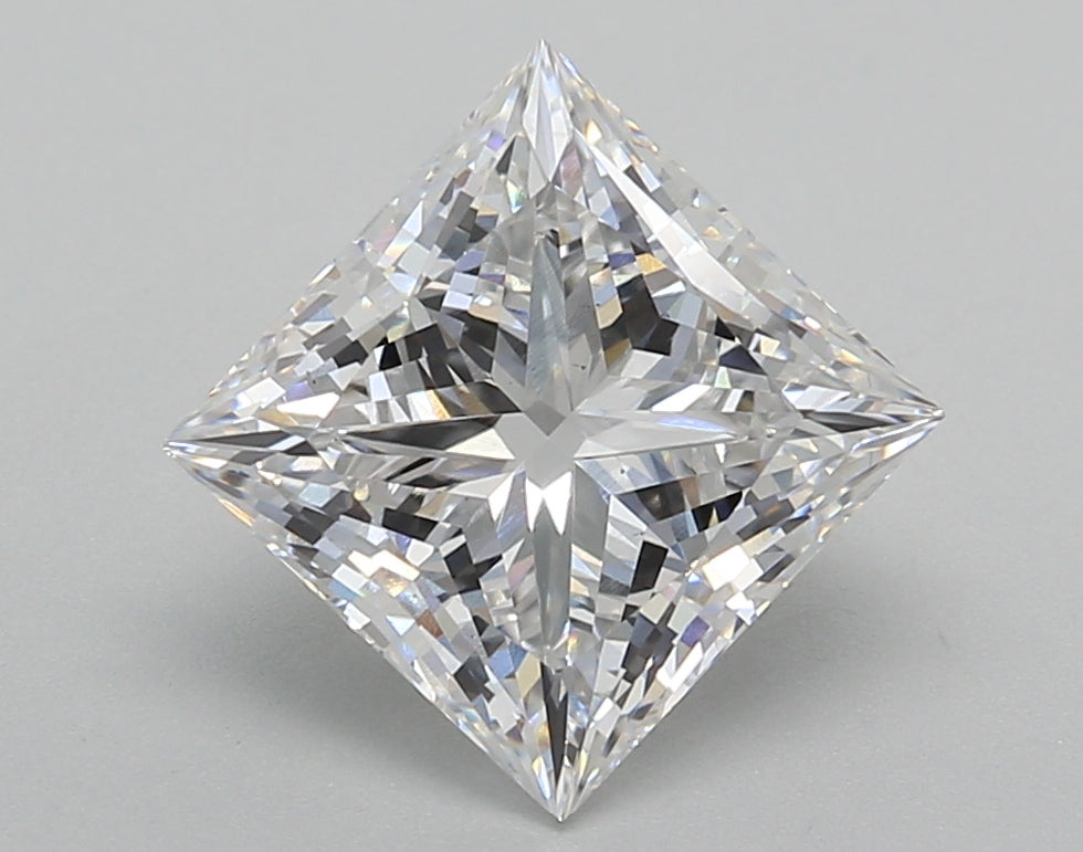 3.01 Carat Princess Shaped, Excellent Cut, E Color, VS1 Clarity, IGI Certified Lab Grown Diamond