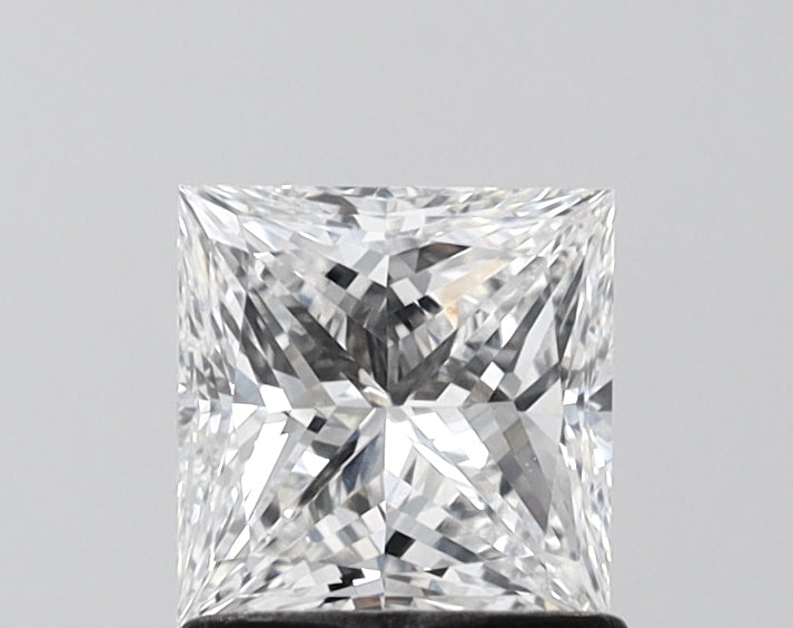 1.08 Carat Princess Shaped, Excellent Cut, E Color, VVS2 Clarity, IGI Certified Lab Grown Diamond