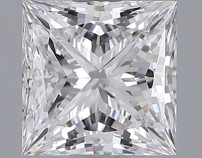 1.55 Carat Princess Shaped, Ideal Cut, D Color, VVS1 Clarity, IGI Certified Lab Grown Diamond