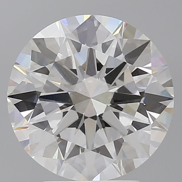 4.06 Carat Round Shaped, Excellent Cut, F Color, VVS2 Clarity, IGI Certified Lab Grown Diamond