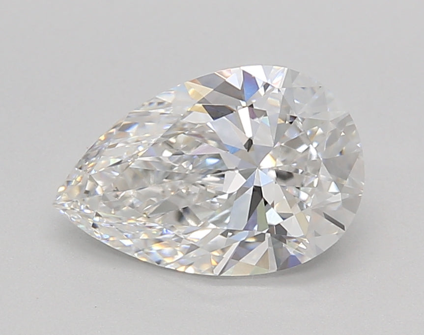 1.52 Carat Pear Shaped, Excellent Cut, D Color, VVS2 Clarity, IGI Certified Lab Grown Diamond