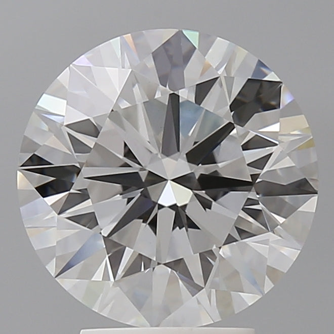 4.05 Carat Round Shaped, Ideal Cut, F Color, VVS2 Clarity, IGI Certified Lab Grown Diamond