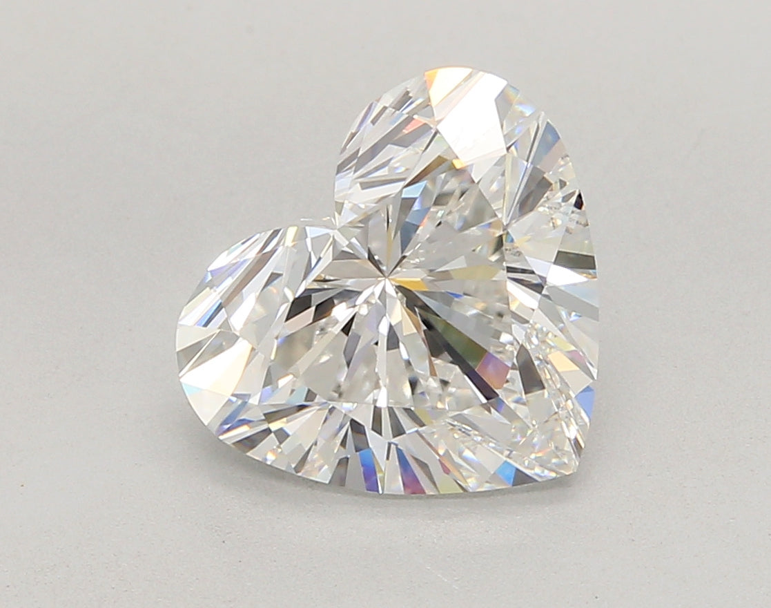 4.07 Carat Heart Shaped, Ideal Cut, E Color, VVS2 Clarity, IGI Certified Lab Grown Diamond