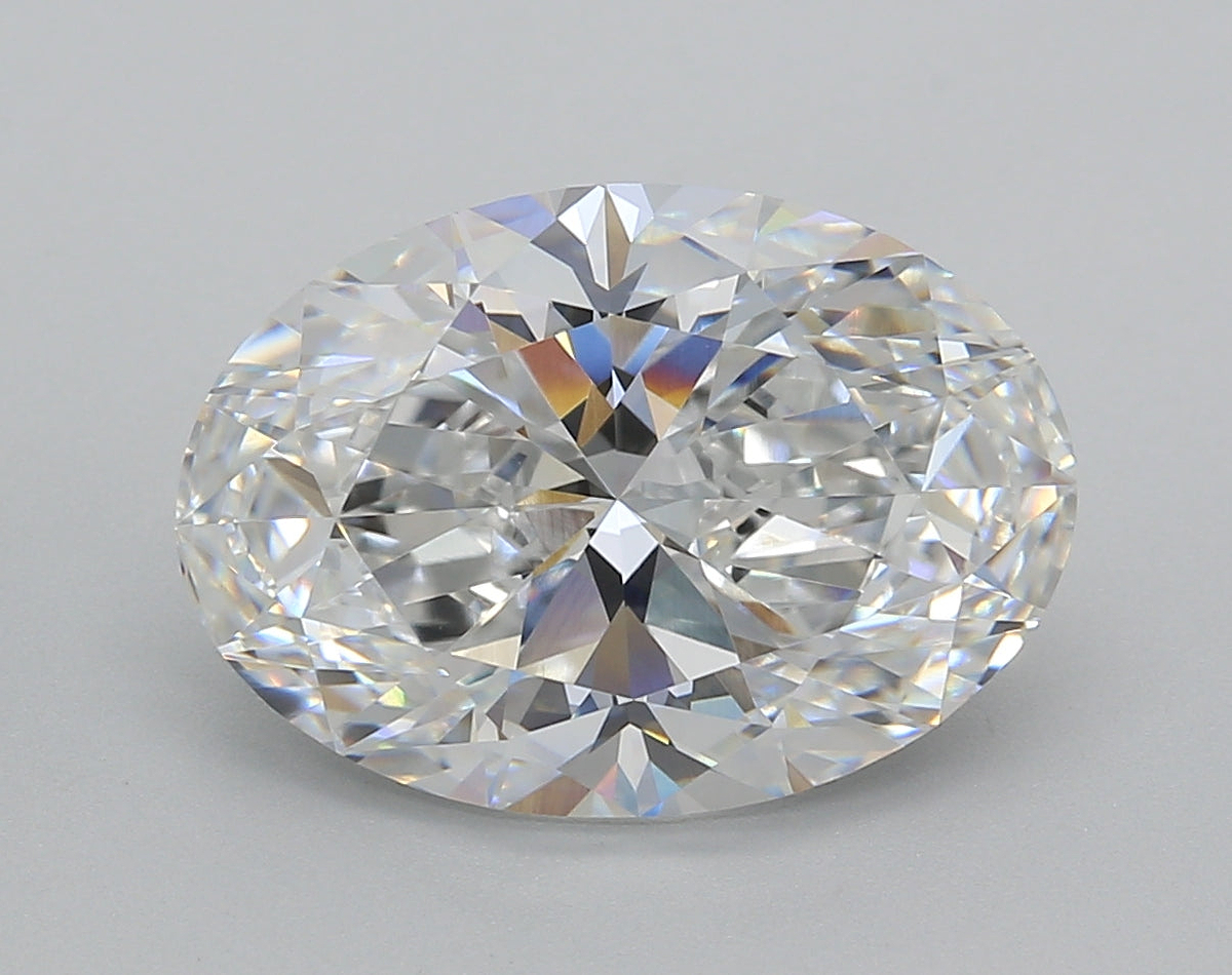 5.01 Carat Oval Shaped, Excellent Cut, D Color, VVS2 Clarity, IGI Certified Lab Grown Diamond