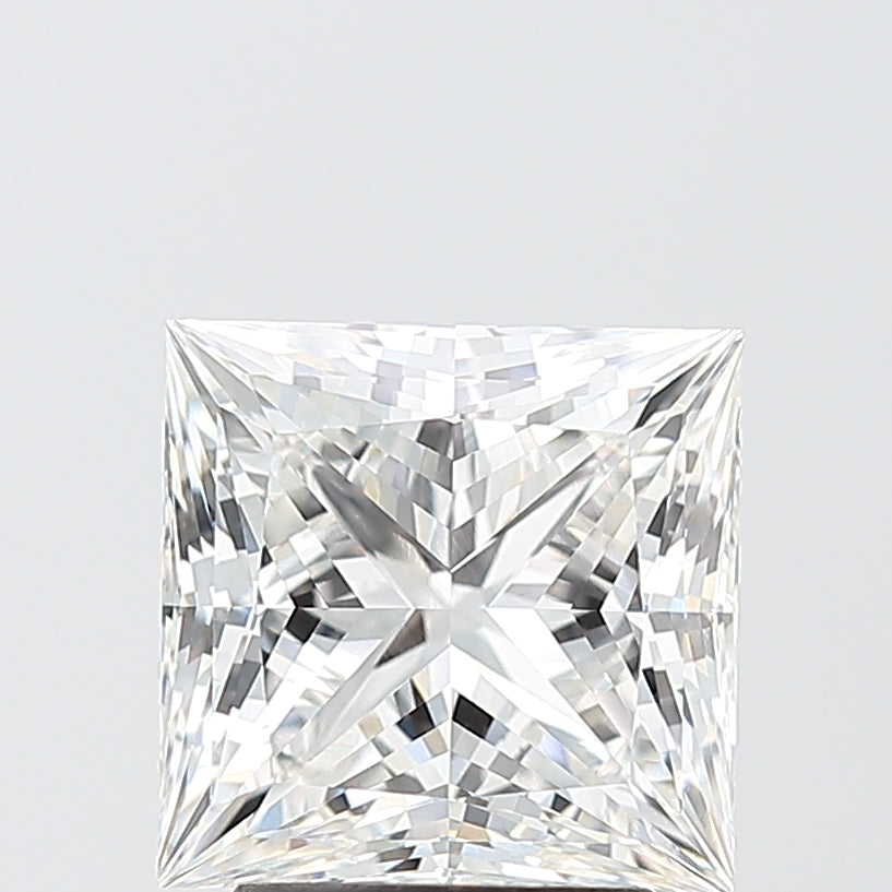 3.03 Carat Princess Shaped, Ideal Cut, E Color, VVS2 Clarity, IGI Certified Lab Grown Diamond