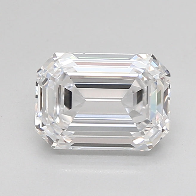 1.66 Carat Emerald Shaped, Ideal Cut, D Color, IF Clarity, IGI Certified Lab Grown Diamond