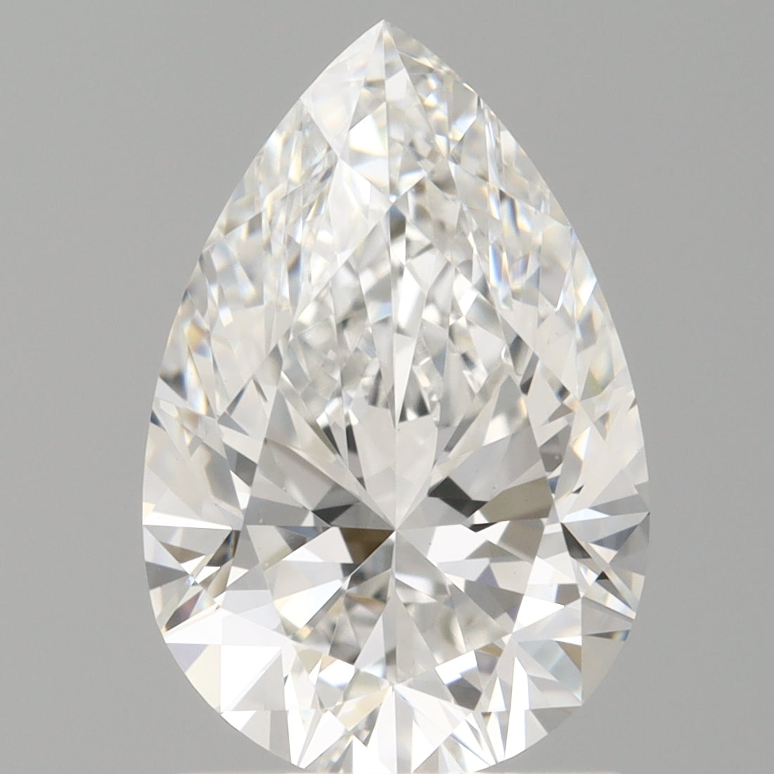 1.57 Carat Pear Shaped, Ideal Cut, E Color, VVS2 Clarity, IGI Certified Lab Grown Diamond