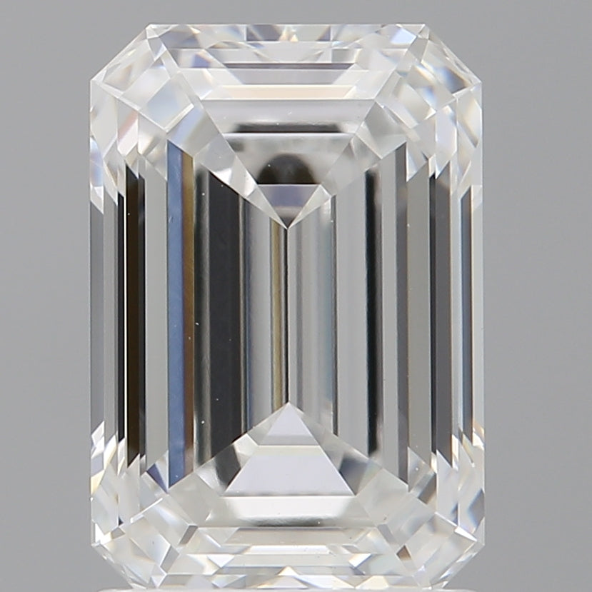 2.06 Carat Emerald Shaped, Ideal Cut, E Color, VVS2 Clarity, IGI Certified Lab Grown Diamond
