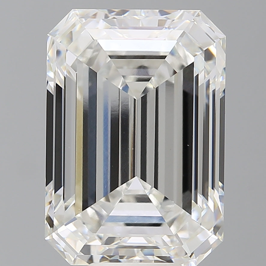 10.59 Carat Emerald Shaped, Ideal Cut, F Color, VVS2 Clarity, IGI Certified Lab Grown Diamond