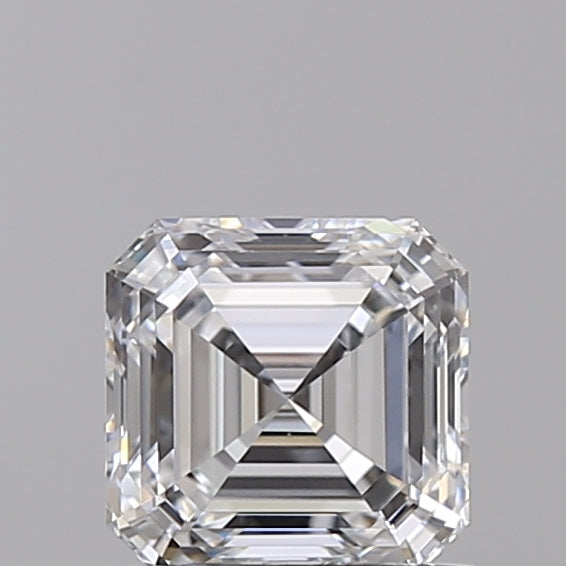 1.02 Carat Asscher Shaped, Ideal Cut, D Color, VS1 Clarity, GIA Certified Lab Grown Diamond