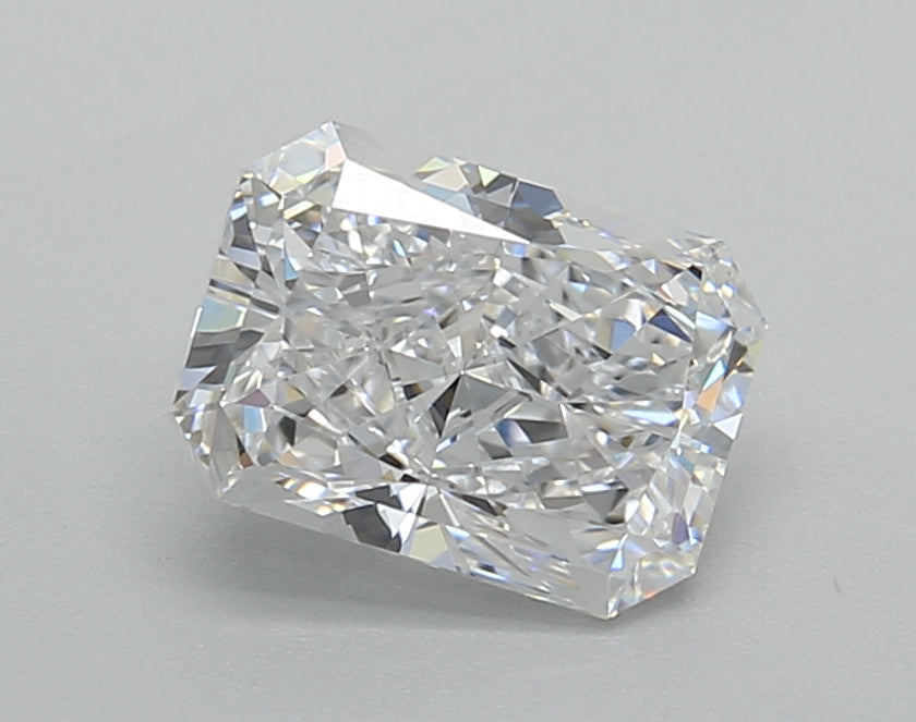 1.50 Carat Radiant Shaped, Excellent Cut, D Color, VVS2 Clarity, IGI Certified Lab Grown Diamond