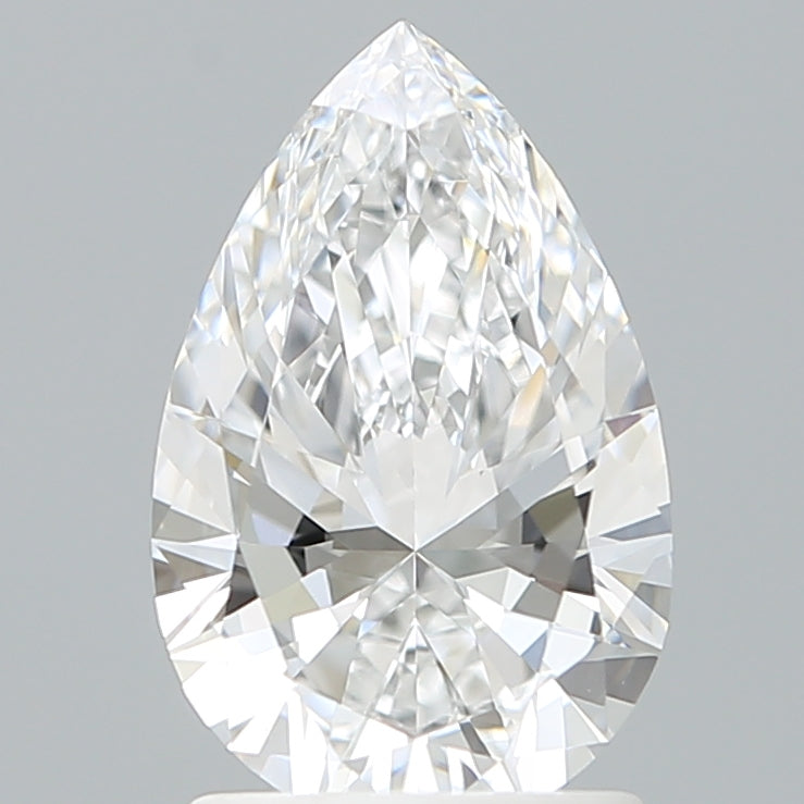 1.58 Carat Pear Shaped, Very Good Cut, D Color, VVS1 Clarity, IGI Certified Lab Grown Diamond