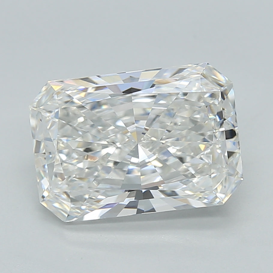 3.03 Carat Radiant Shaped, Excellent Cut, F Color, VVS2 Clarity, IGI Certified Lab Grown Diamond