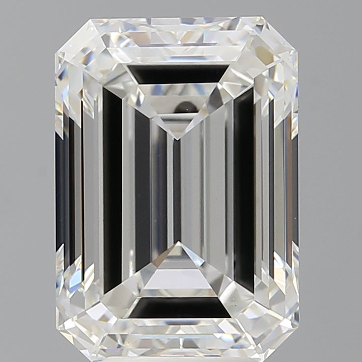 6.06 Carat Emerald Shaped, Ideal Cut, F Color, VS1 Clarity, IGI Certified Lab Grown Diamond