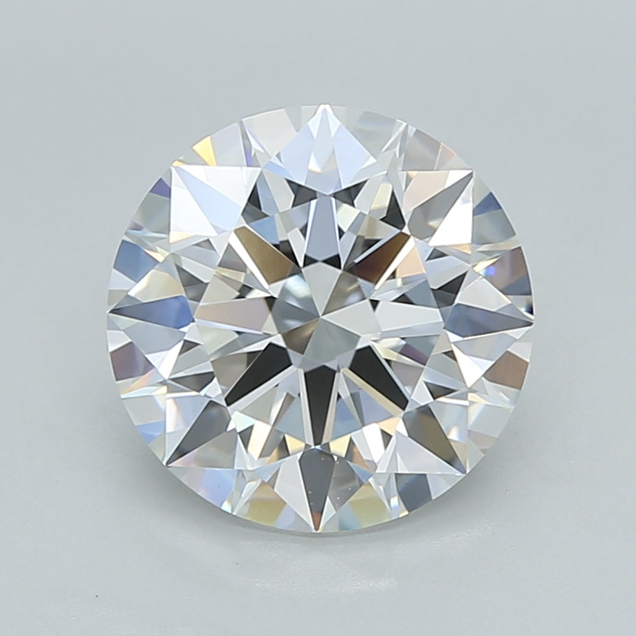 3.04 Carat Round Shaped, Ideal Cut, F Color, VVS2 Clarity, IGI Certified Lab Grown Diamond