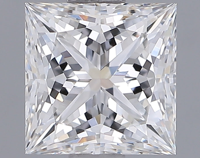 1.34 Carat Princess Shaped, Ideal Cut, E Color, VVS2 Clarity, IGI Certified Lab Grown Diamond