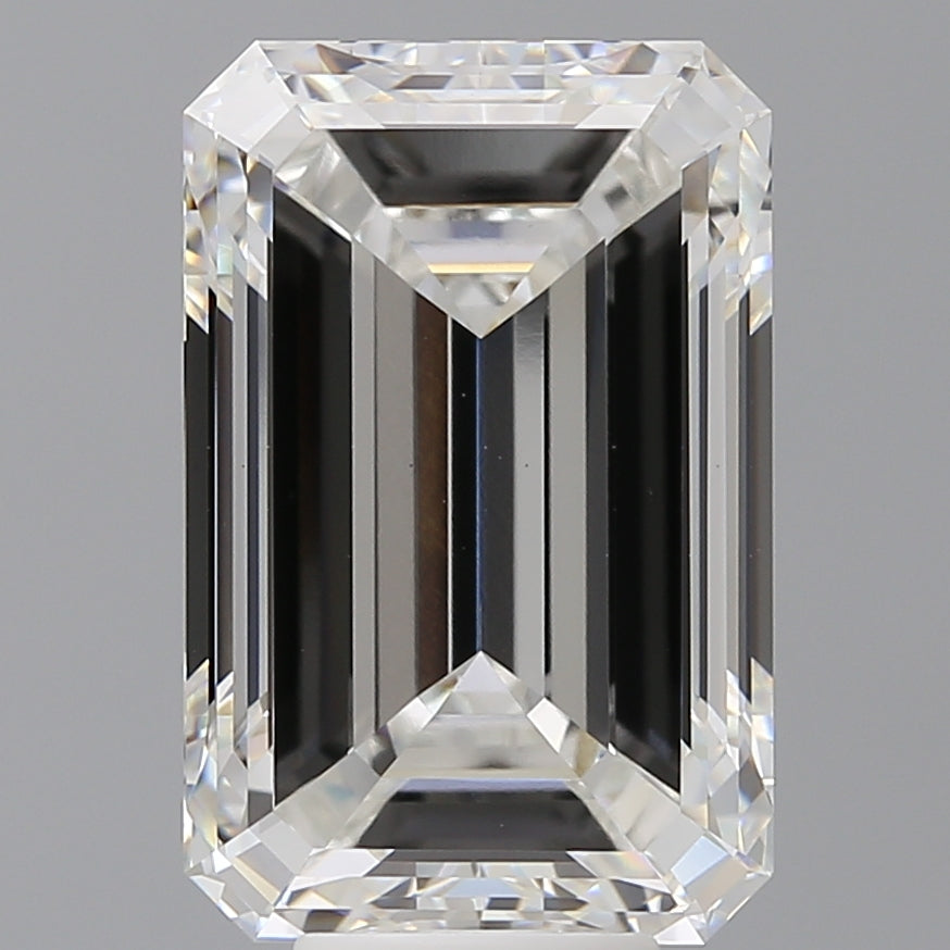 9.09 Carat Emerald Shaped, Ideal Cut, F Color, VS1 Clarity, IGI Certified Lab Grown Diamond