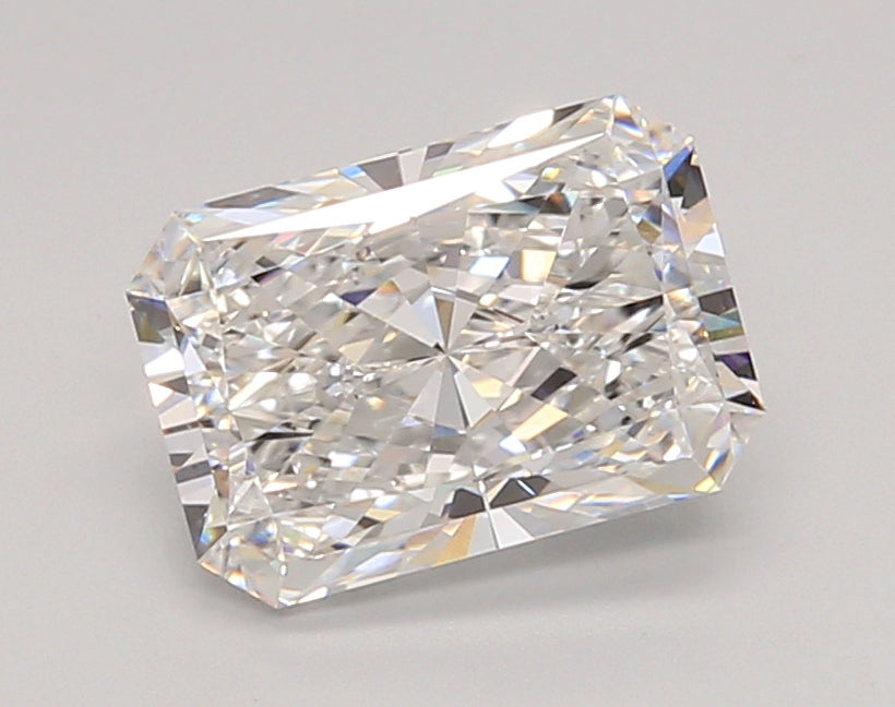 2.06 Carat Radiant Shaped, Ideal Cut, E Color, VVS2 Clarity, IGI Certified Lab Grown Diamond