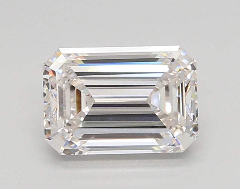 2.01 Carat Emerald Shaped, Ideal Cut, F Color, VVS1 Clarity, IGI Certified Lab Grown Diamond