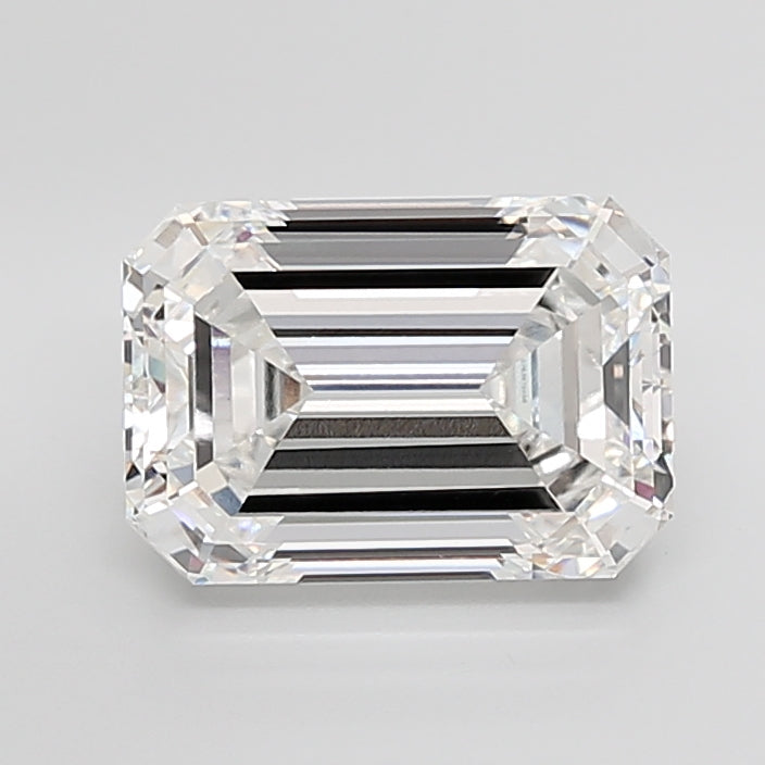 10.05 Carat Emerald Shaped, Ideal Cut, F Color, VVS2 Clarity, IGI Certified Lab Grown Diamond