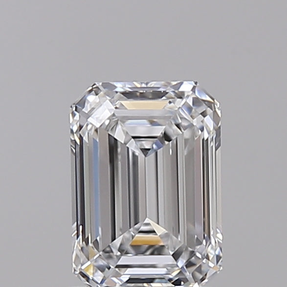 1.00 Carat Emerald Shaped, Ideal Cut, D Color, VVS2 Clarity, GIA Certified Lab Grown Diamond