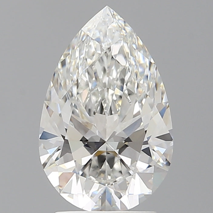 2.58 Carat Pear Shaped, Ideal Cut, F Color, VVS2 Clarity, IGI Certified Lab Grown Diamond