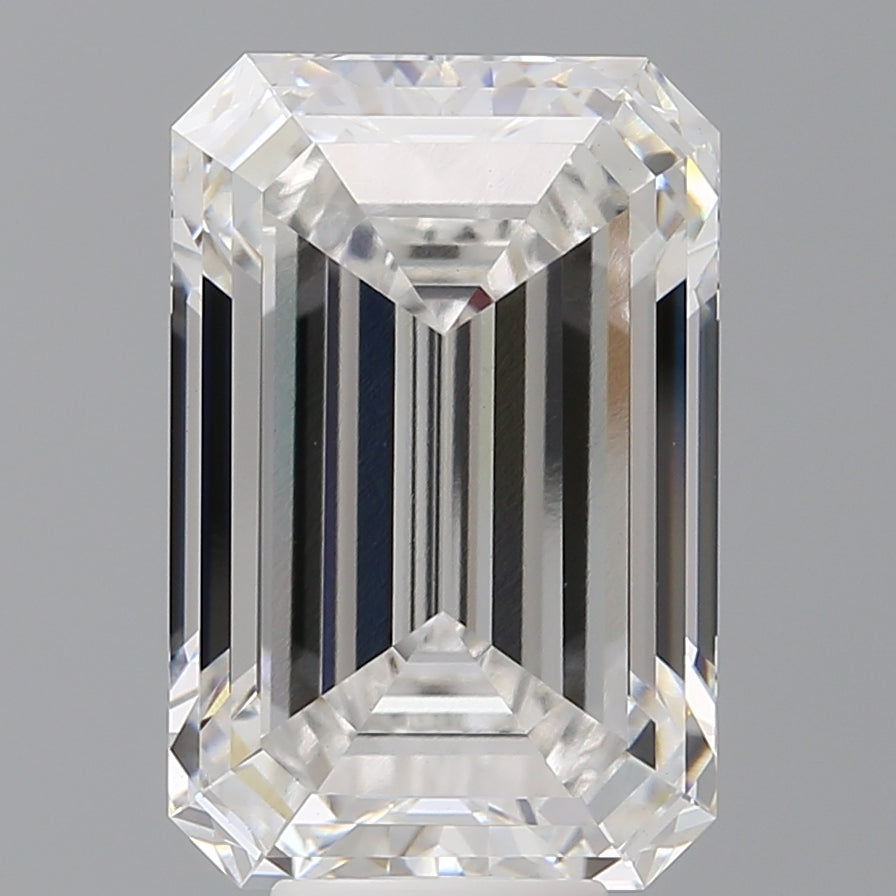 9.09 Carat Emerald Shaped, Ideal Cut, F Color, VS1 Clarity, IGI Certified Lab Grown Diamond